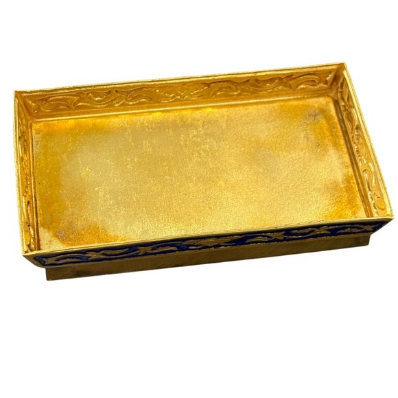 Miniature Gold & Blue Abacus Decorative Collectible Crafted With Metal & Enamel - Picture 7 of 7